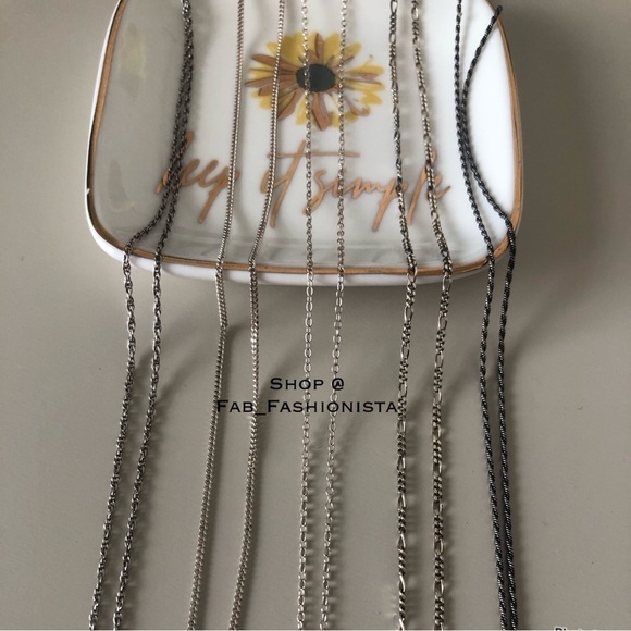 Sterling silver necklace chains 5 total - Picture 1 of 17
